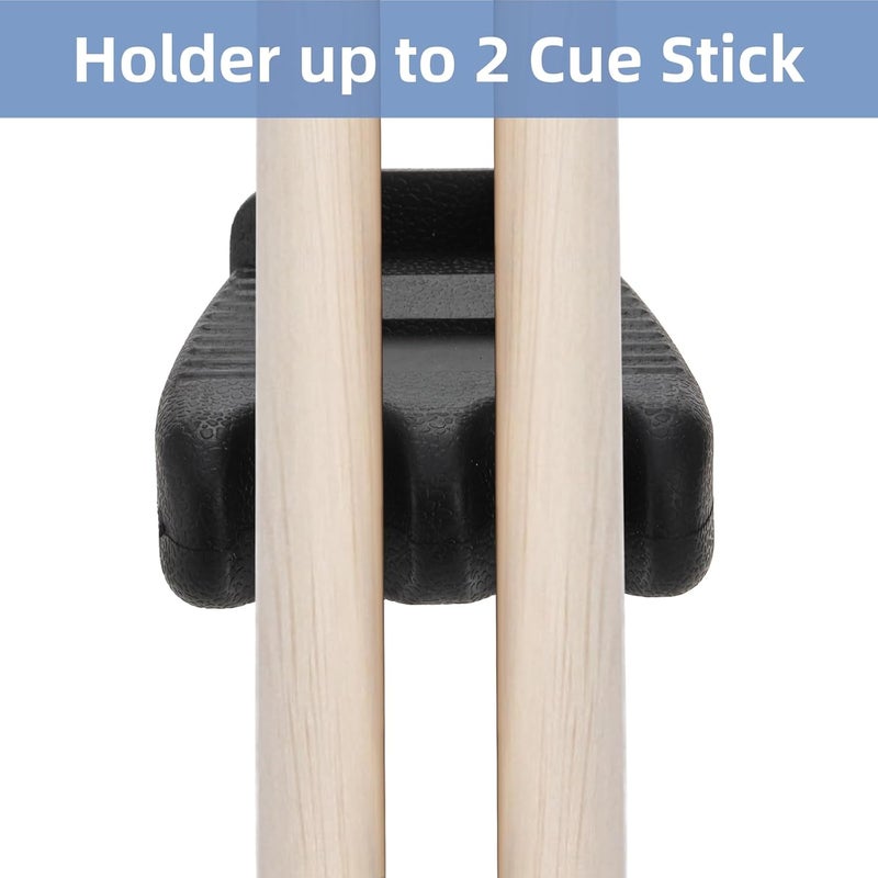 Eorbow 2 Holes Pool Cue Holder, Portable Weighted Cue Rest Cue Stick Holder, Billiard Cue Rack with Chalk Holder, Mini Non-Slip Pool Cue Rack Claw - Image 5